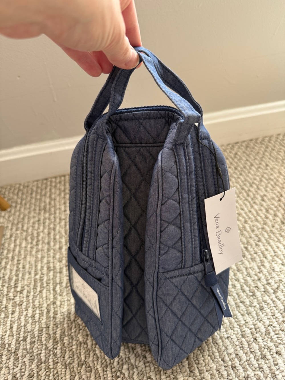 Vera Bradley Quilted Lunch Bunch bag in Moonlight Navy